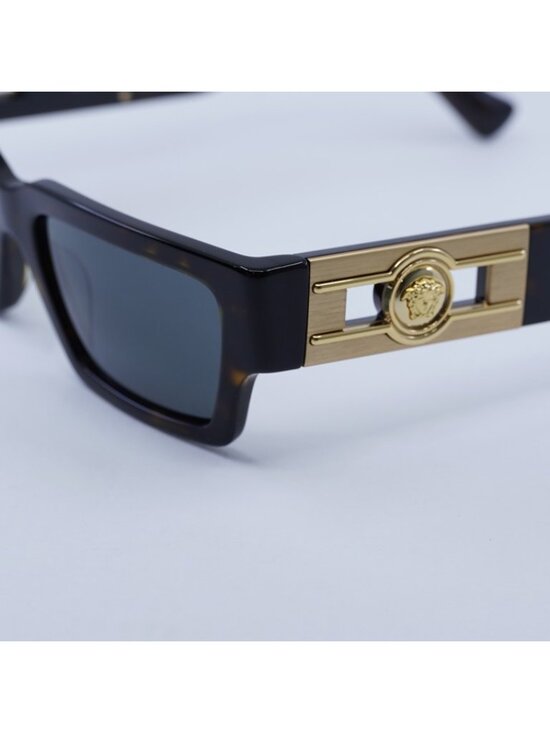 Versace VE4459 108/87 Unisex Sunglasses Havana Rectangle Frame, Grey Lenses main image 7